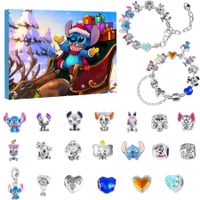 Advent Calendar for Kids,24 Days Christmas Countdown Calendar with Bracelets and Unique Cartoon Beads,Christmas Gifts for Kids,Teens