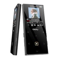 64GB Mp3 Player Bluetooth 5.0, Oilsky Portable Digital Lossless Music Player with FM Radio, Built-in Speaker, Touch Button, Voice Recorder, Lightweight for Sports, Up to 128GB