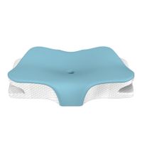 Memory Foam Pillows, Neck Support Pillow for Pressure Relief, Ergonomic Cervical Pillow for Sleeping (Blue)