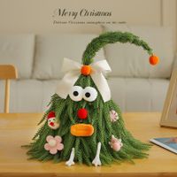 30cm Cartoon MIni Christmas Tree Decor, Green Tree Xmas Decorations for Themed Party Indoor Outdoor Living Room Home