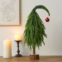 45cm Christmas Tree Decor, Green Tree Xmas Decorations for Themed Party Indoor Outdoor Living Room Home