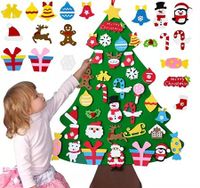 Kids DIY Christmas Tree Wall Decor Set Detachable Ornaments Perfect Holiday Party Gift Christmas Gift