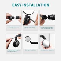 2PCS 360° Rotatable Bike Mirrors for Enhanced Safety