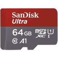 64GB SanDisk Ultra microSDXC UHS-I Memory Card for Fast App Performance and Video Recording