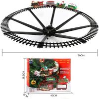 Electric Christmas Train Set: Santa Claus Express Around-the-Tree Train Set