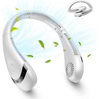 5000mAh Hands-Free Bladeless Neck Fan with 5000mAh Battery and 3-Speed Adjustment