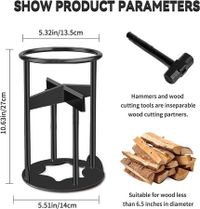 Firewood Splitter, Kindling Log Splitting, Wedge wood Splitter Easy to Use 15 x 15 x 27 CM