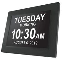 Extra Large Vision Digital Clock Display for Impaired Elderly People Large Readable Black