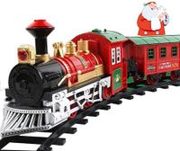 Classic Christmas Train Set with Lights and Sounds - Festive Holiday Decoration and Gift