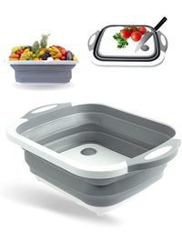 Collapsible  Chopping Basin and Cutting Board: Space-Saving Solution for Camping, Picnics, and Outdoor Activities