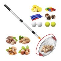 Lightweight Portable Effortless Nut Harvester, height/angle Adjustable Handheld Tool Ideal for harvesting walnuts,magnolia seeds,small fruits,gum balls,golf balls