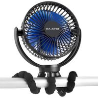 Rechargeable Clip Fan with Flexible Tripod for Versatile Cooling