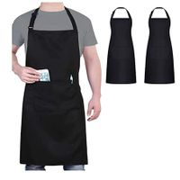 Waterproof Chef Apron - Adjustable with 2 Pockets for Men and Women, Perfect for Cooking, Baking, and Restaurants (2-Pack)