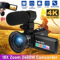 1080P Digital Camcorder, 4MP Digital Video Camera with 270° Rotating LCD,18x Digital Zoom,Night Vision