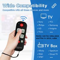 Easy-to-Use TV Remote for Seniors and Kids: Large Buttons, Universal Compatibility, and Enhanced Accessibility