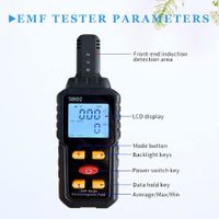 3-in-1 EMF Detector for Home, Office, and Ghost Hunting: Detects Electric and Magnetic Fields, Radio Waves, Easy-to-Read LCD Display, Compact and Portable