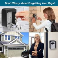 4-Digit Combination Key Lock Box for Indoor and Outdoor Use - Perfect for Homes, Hotels, and More!