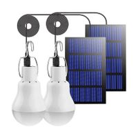 Bright LED Lighting Solar Rechargeable Emergency Light Bulbs for Indoor, Outdoor, and Camping