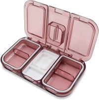 Portable Pill Cutter and Organizer - Easy Cutting for Small and Large Pills (Pink)