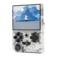 RG35XX Retro Handheld Game Console: Dual OS, 3.5" IPS Screen, Plug and Play Games, Storage Bag (Transparent White)