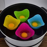 Set of 4 Nonstick Silicone Egg Poaching Cups for Perfect Poached Eggs