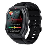 Tactical Smart Watch for Men with Dia Call Function for Android and iPhone (Black)