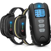 Anti-Barking smart Electric Dog Collar with Vibration Shock 3 Modes, Waterproof & Rechargeable for 2 dogs