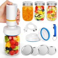 Electric Mason Jar Vacuum Sealer Kit: For Wide and Regular Mouth Jars, Perfect for Food Storage