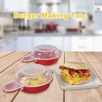 Effortless Nonstick  Microwave Egg Cooker for Quick and Easy Egg Dishes, Breakfast Sandwiches, Pancakes, and Omelets (Set of 2)