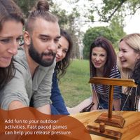 Classic Wooden Ring Toss Game: Fun and Skillful Activity