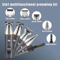 Cordless All-in-One Beard Trimmer for Men: 5-in-1 Kit for Beard, Mustache, Nose, Body, and Hair Cutting