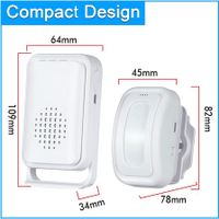 Motion Sensor Doorbell with 2 Sensors 1 Receiver for Enhanced Business Security, Audible Welcome Buzzer for Customer Entry