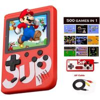 500-in-1 Handheld Retro Game Console with Gamepad 2 Players