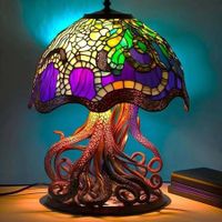 Plant Series Stained Glass Night Light Mushroom Lamp for a Touch of Whimsy Unique Gift Idea