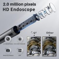 Endoscope Camera with Light for iOS and Android with 5-Meter Semi-Rigid Snake Inspection Perfect for Explore Hidden Spaces