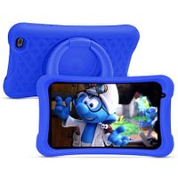 8" Kids Tablet: Quad Core, 64GB, WiFi, Bluetooth, Dual Cameras, Education & Gaming Apps, Parental Control, Protective Case (Blue)