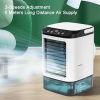 Portable Electric Air Cooler with Ultrasonic Atomization,Double Spray,Night Light,Quiet Operation