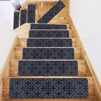 Slip Resistant Stair Treads for Enhanced Safety - Reusable Adhesive Indoor Runners for Easy Installation and Protection(76cm*20.3cm Gray)