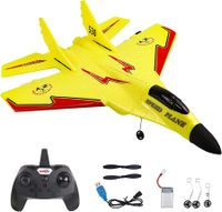 Beginner-Friendly 2.4GHz Remote Control Airplane: Easy to Fly Yellow RC Plane with Self-Balancing Gyroscope for Smooth and Stable Flight