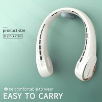 Powerful Neck Fan with strong Wind and Long-Lasting 5200mAh Battery in Stylish White