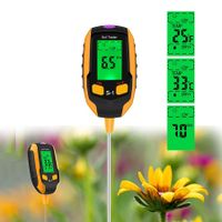 4-in-1 Soil Tester Accurately measures pH, Moisture, Light, and Temperature Meter for Plants