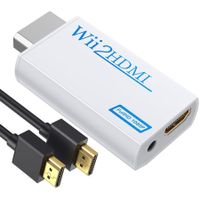 Wii to HDMI Converter: Enhance Your Gaming Experience with 1080p High-Definition Output and 3.5mm Audio Support(White)