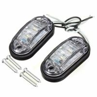 2-pack visibility Improved LED Front Side Marker Indicator Light Universal fit for trucks, vans, trailers, boats,  compatible with both 12V and 24V electrical systems