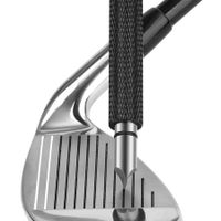 Golf Club Groove Sharpener & Cleaner: Enhance Backspin for Wedges & Irons (U & V-Grooves) Black