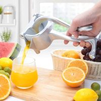 Effortless Juicing Heavy-Duty Manual Juicer Hand Press Juice Squeezer for Fresh Lemon,Lime,Citrus Juices(Silver)