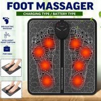 Electric Foot Massager Mat with Tension Relieving EMS Technology, USB Rechargeable Remote Control, Perfect for Foot Massage & Relaxation at Home