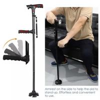 Collapsible Folding Cane with Bright LED Light illuminating the path ahead, Perfect for the seniors