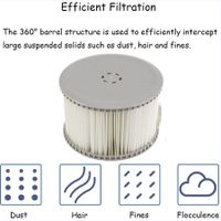 2-Pack MSpa FD2089 Replacement Cartridge Water Filters Effectively Remove Dirt from Pool, Hot Tub, Spa