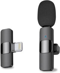 Professional Wireless Lavalier Microphone for iPhone and iPad: Omnidirectional Condenser Mic for Recording Interviews, Videos, Podcasts, and Vlogs