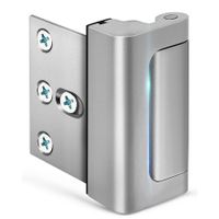 Childproof Home Security Door Lock with 3" Stop & 800 lb. Resistance for Inward-Swinging Doors in Silver